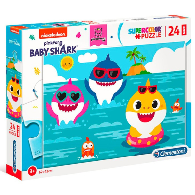 Clementoni - Puzzle Maxi 24 BABY SHARK