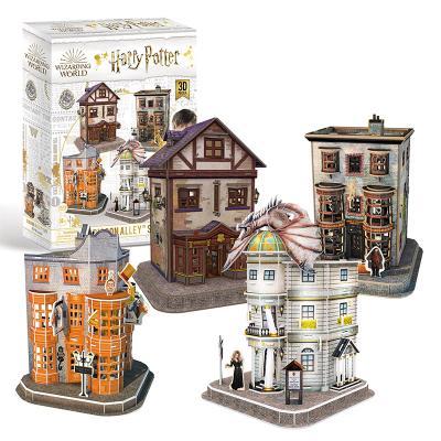 CubicFun - Puzzle 3D Harry Potter - Příčná ulice 4v1 - 181 dílků