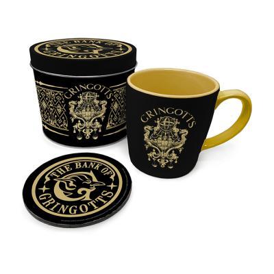 EPEE merch - Dárkový set Harry Potter - Gringotts (hrnek + podtácek) v plechovce