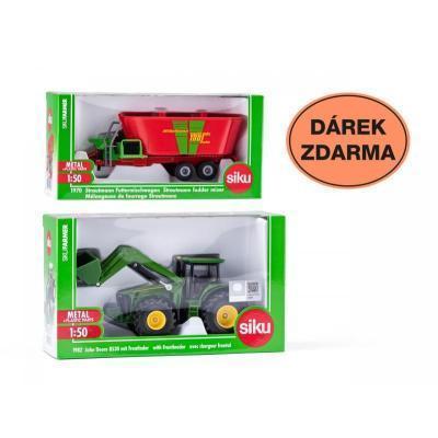 Siku Farmer - Traktor John Deere s předním nakladačem + dárek