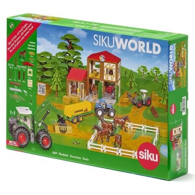 Siku World - Stáj s koňmi a traktorem