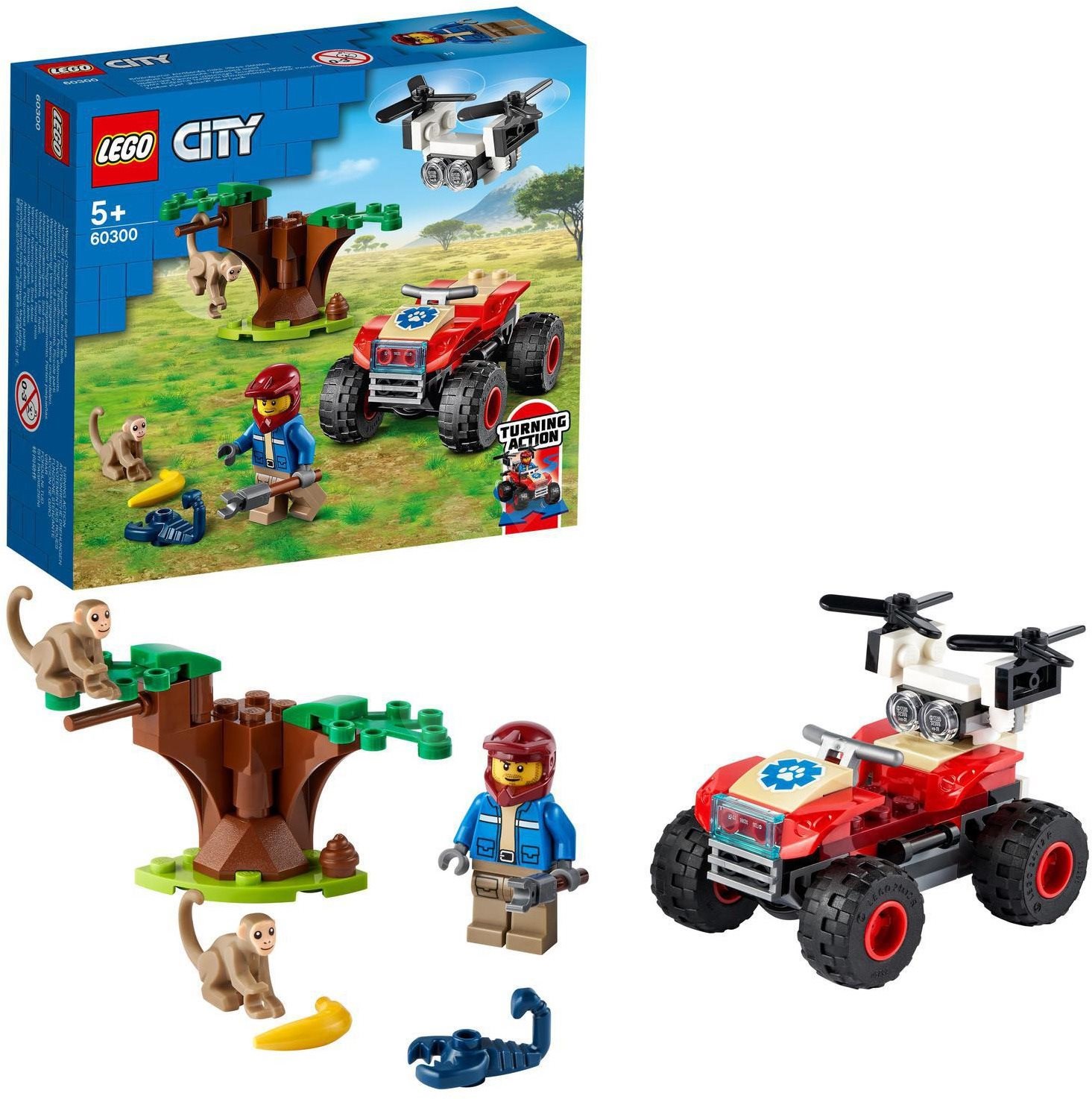 LEGO Záchranářská čtyřkolka do divočiny 60300