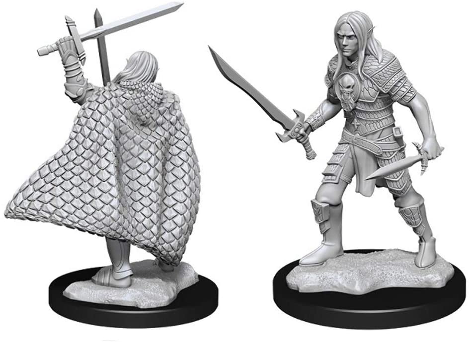 WizKids Pathfinder Battles Deep Cuts Unpainted Miniatures - Elf Fighter Male