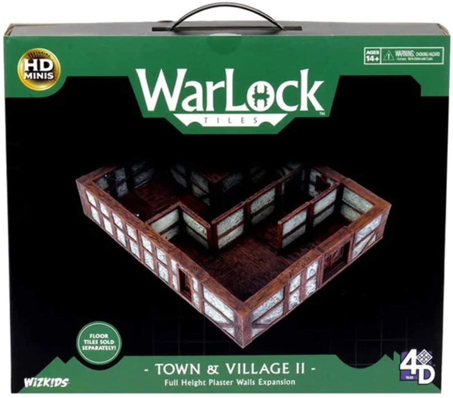 WizKids WarLock Tiles: Town & Village II - Full Height Plaster Walls Expansion