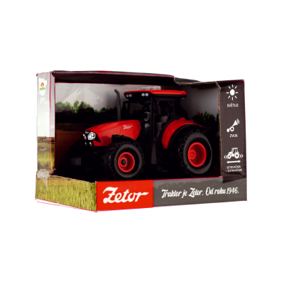 Traktor Zetor plast 9x14cm na setrvačník