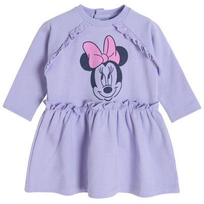 Šaty s dlouhým rukávem Minnie- fialové - 62 LIGHT VIOLET