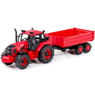 Traktor Belarus s bočnicovým přívěsem 37 cm