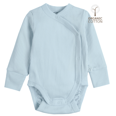 Zavinovací basic body s dlouhým rukávem- světle modré - 44 LIGHT BLUE