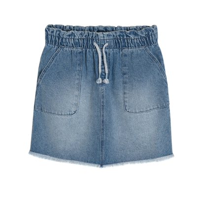 Džínová sukně s elastickým pasem- modrá - 134 DENIM