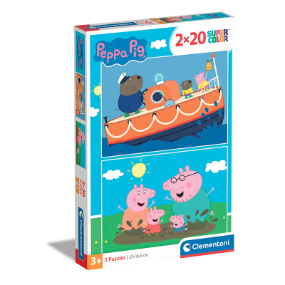 Puzzle 2x20 dílků Prasátko Peppa