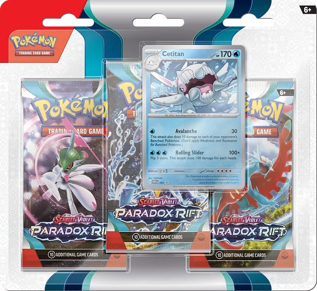 Nintendo Pokémon TCG: SV04 Paradox Rift - 3 Blister Booster