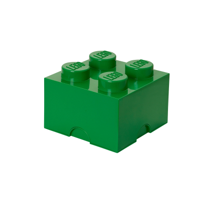 LEGO úložný box 250 x 250 x 180 mm - tmavě zelená