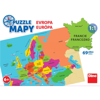 Puzzle 58 dílků mapy Evropa