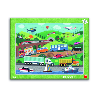 Puzzle deskové 40 dílků Dopravní prostředky