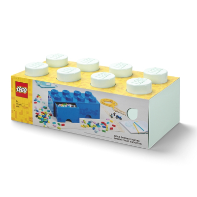 LEGO úložný box 8 s šuplíky - aqua