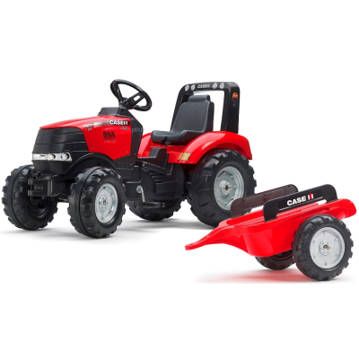 FALK Šlapací traktor 996AB Case IH Puma 240CVX s přívěsem - červený