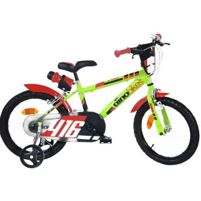 DINO Bikes - Dětské kolo 16" - Zeleno-černé 2020