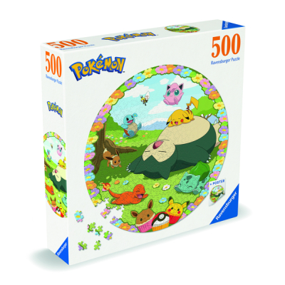 Kruhové puzzle: Roztomilí Pokémoni 500 dílků