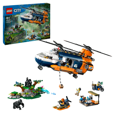 LEGO® City 60437 Helikoptéra na průzkum džungle v základním táboře