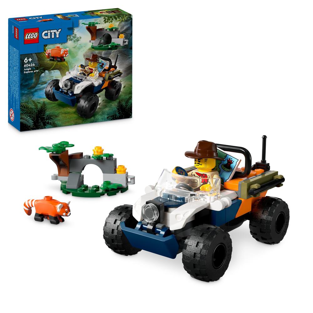 LEGO® Čtyřkolka na průzkum džungle – mise panda červená 60424