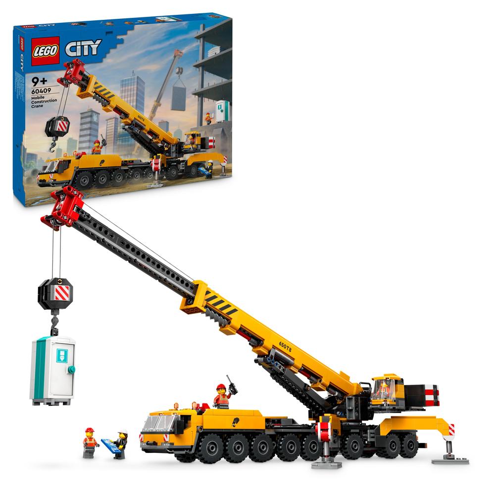 LEGO® Žlutý pojízdný stavební jeřáb 60409