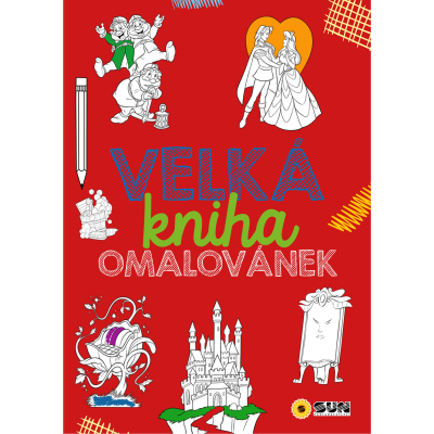 Velká kniha omalovánek - červená