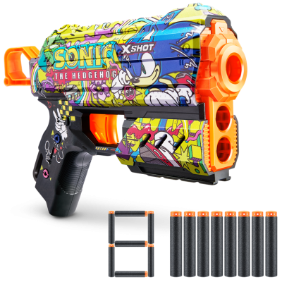 ZURU X-SHOT Skins Flux SONIC the Hedgehog