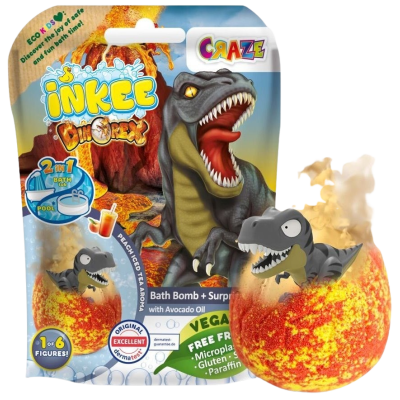 INKEE Šumivá bomba do vany s překvapením - Dinosaurus