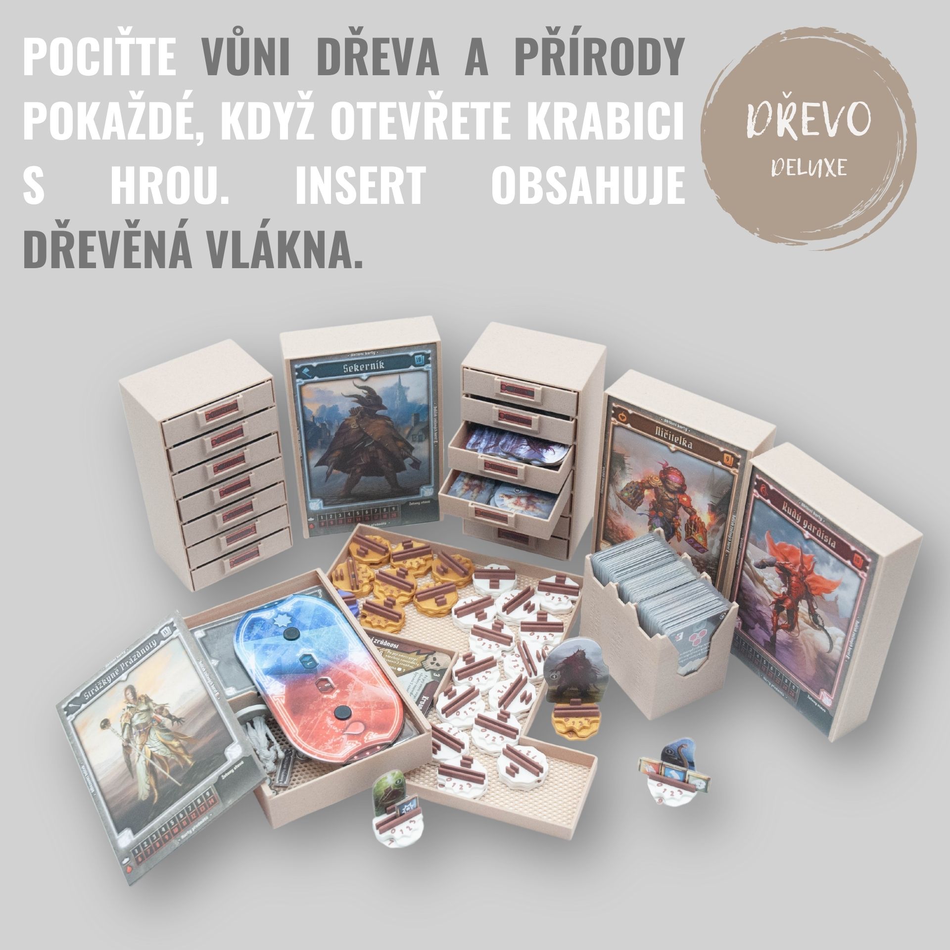 Junta Gloomhaven: Lví chřtán - INSERT do hry Barva: Deluxe dřevo Insert do deskové hry - Neobsahuje hru!