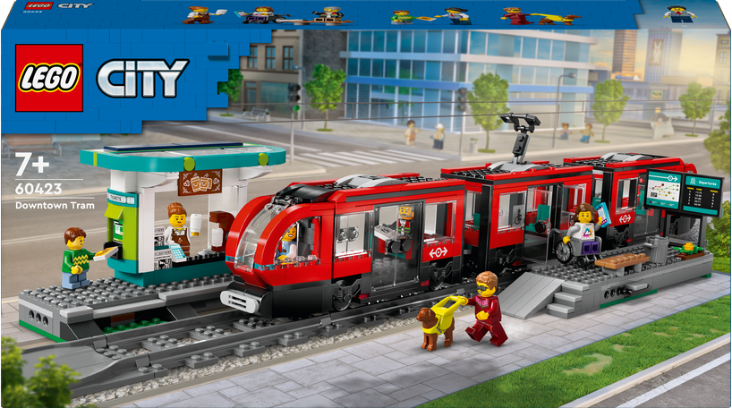 LEGO® City Tramvaj a zastávka v centru města 60423