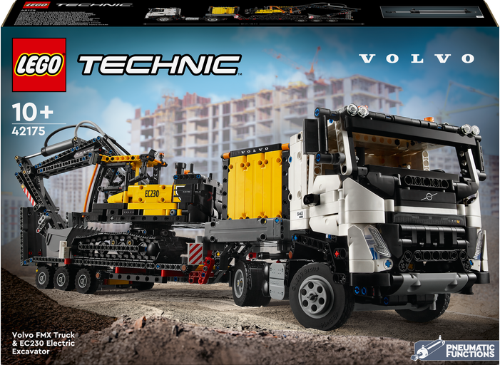 LEGO® Technic Nákladní auto Volvo FMX a elektrický bagr Volvo EC230 42175