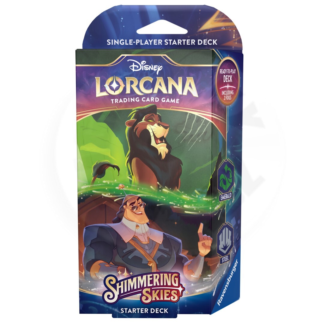 Ravensburger Disney Lorcana: Shimmering Skies - Starter Deck Emerald & Steel