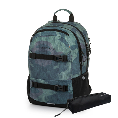 Studentský batoh + etue - OXY Sport Camo