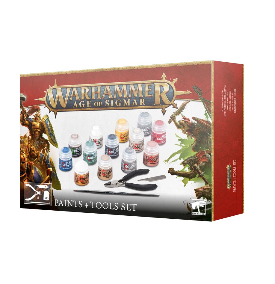 Games Workshop Age of Sigmar – Paints + Tools GER/FR/ITA/DUT/CZE/SLV