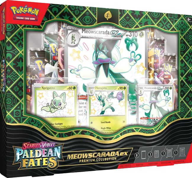 Nintendo Pokémon TCG: SV4.5 Paldean Fates - Premium Collection Varianty: Shiny Meowscarada ex