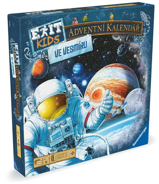 Ravensburger EXIT Kids Adventní kalendář: Ve vesmíru