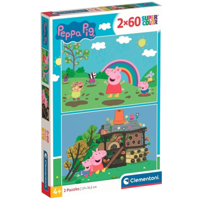 Clementoni - Puzzle 120 Prasátko Peppa 2x60 dílků