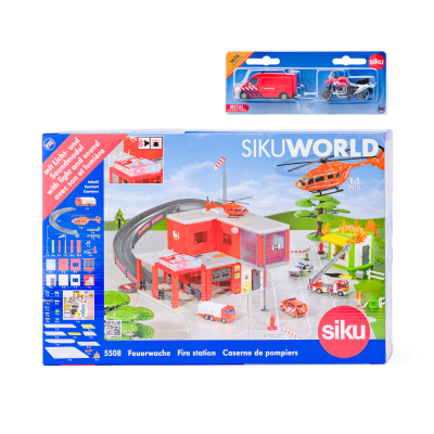 SIKU World - požární stanice s hasičským autem