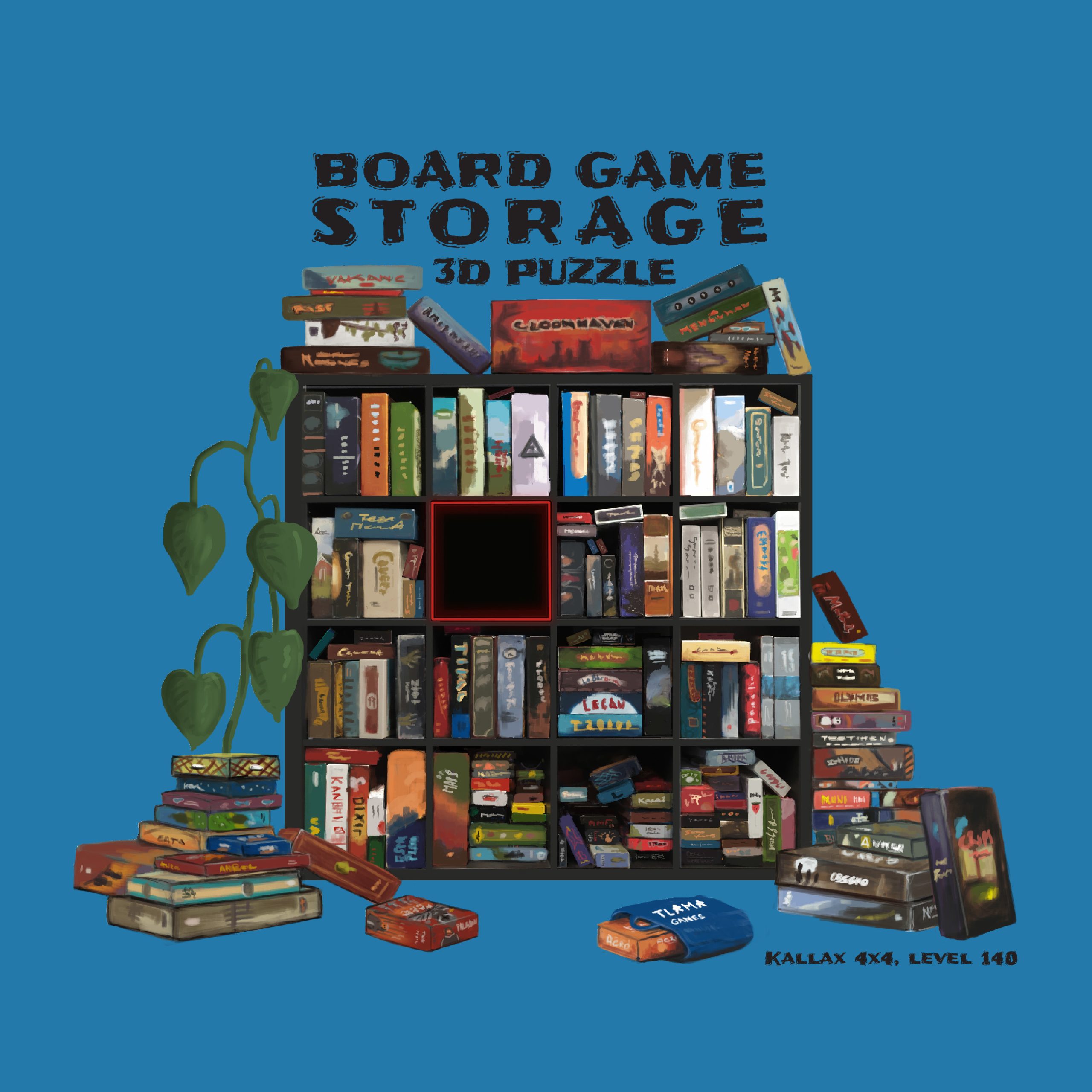 TLAMA games Poškozené - T-shirt "Storage 3D Puzzle" (Modré