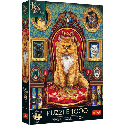 Puzzle 1000 dílků Premium Plus Blázen do koček / Lisa Parker