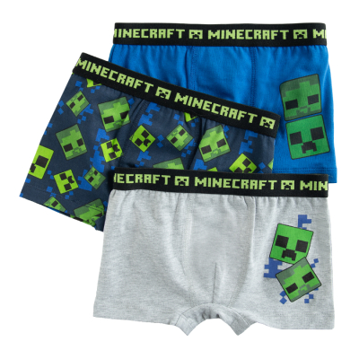 Boxerky Minecraft 3 ks- více barev - 86_92 MIX