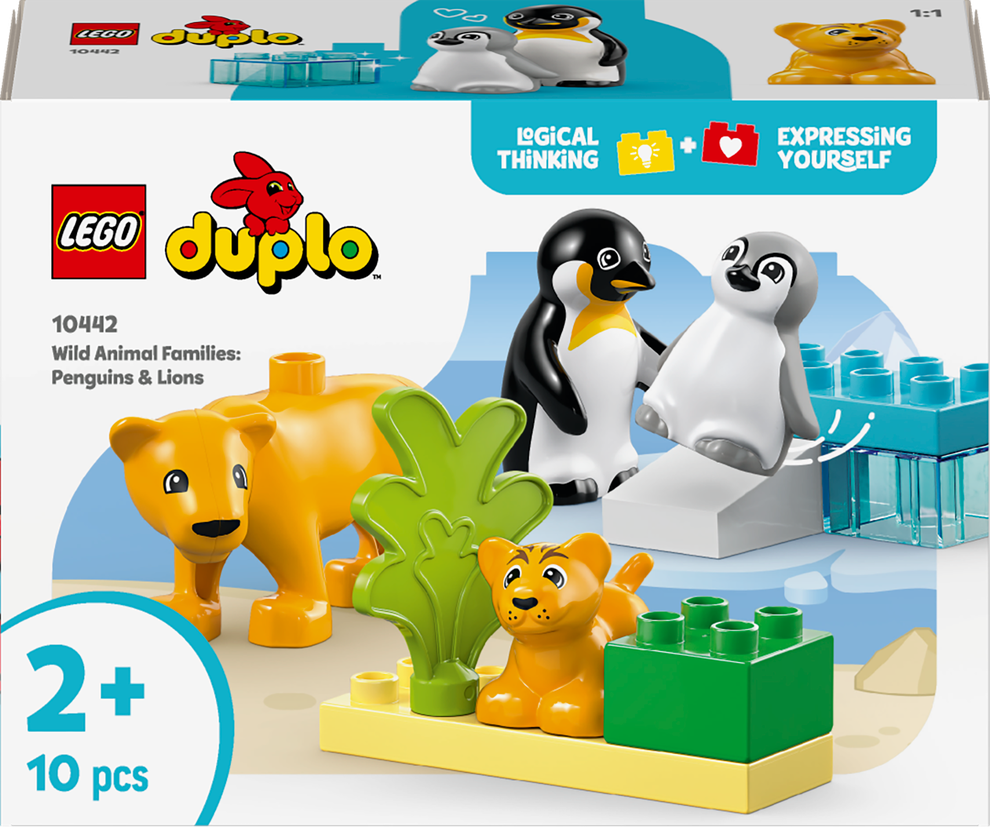 LEGO LEGO® DUPLO® Rodinky divokých zvířat: Tučňáci a lvi 10442