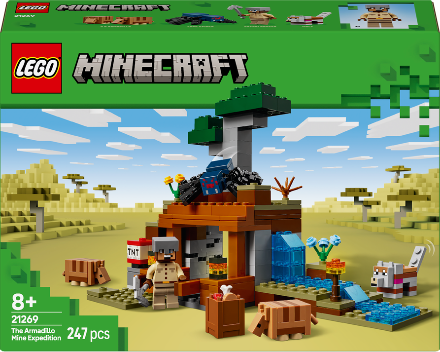 LEGO LEGO® Minecraft® Výprava do dolu a pásovec 21269