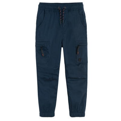 Zateplené jogger kalhoty- modré - 92 NAVY BLUE