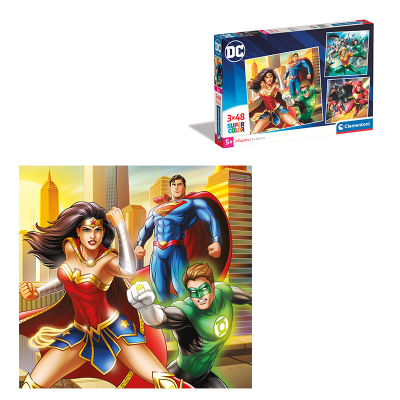 Puzzle 3x48 dílků Square DC Comics Liga spravedlnosti