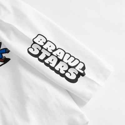 Tričko s dlouhým rukávem Brawl Stars- bílé - 140 WHITE