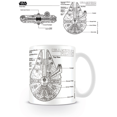 Hrnek Star Wars (Millenium Falcon sketch)